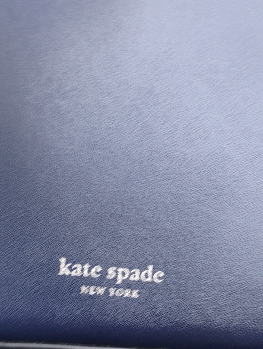 Kate Spade Nwot Navy and Lavender Floral Appliqué Women's Zip Pouch - Picture 7 of 9